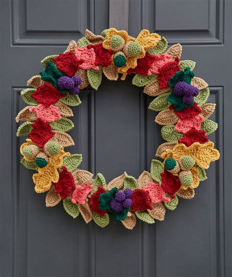 crochet fall wreath pattern free